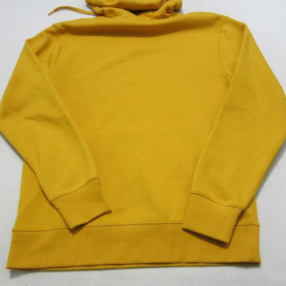 Reebok Hoodie Adult Size M Golden Yellow Black Logo Long Sleeve Cotton Blend - Picture 11 of 12